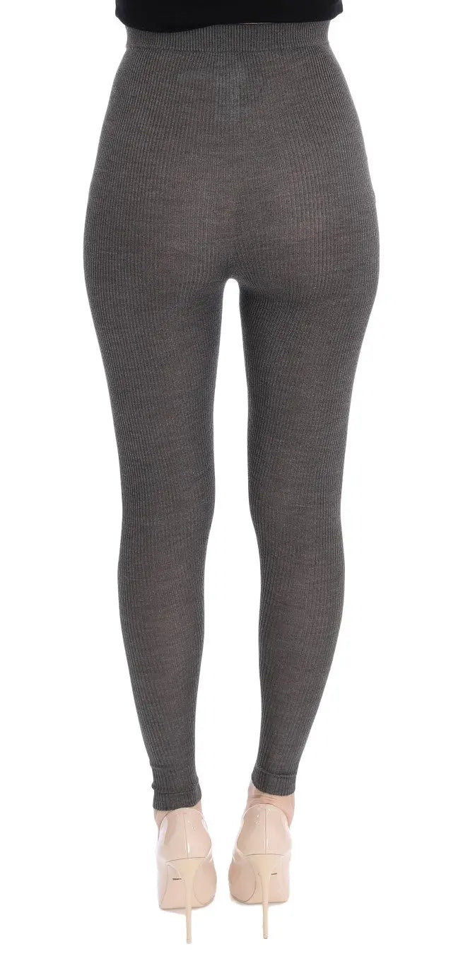 Dolce & Gabbana Gray Cashmere Stretch Tights - Zeiniez