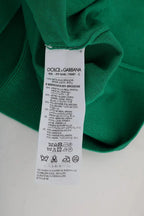 Dolce & Gabbana Green Silk Crystal Banana Sweater - Zeiniez