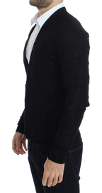Costume National Black Fine Wool Button Cardigan - Zeiniez