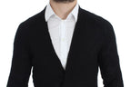 Costume National Black Fine Wool Button Cardigan - Zeiniez