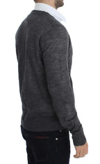Costume National Gray Wool Button Cardigan Sweater - Zeiniez