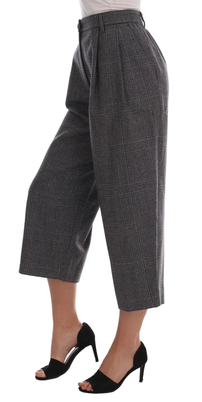 Dolce & Gabbana Gray Wool Capri Pants - Zeiniez