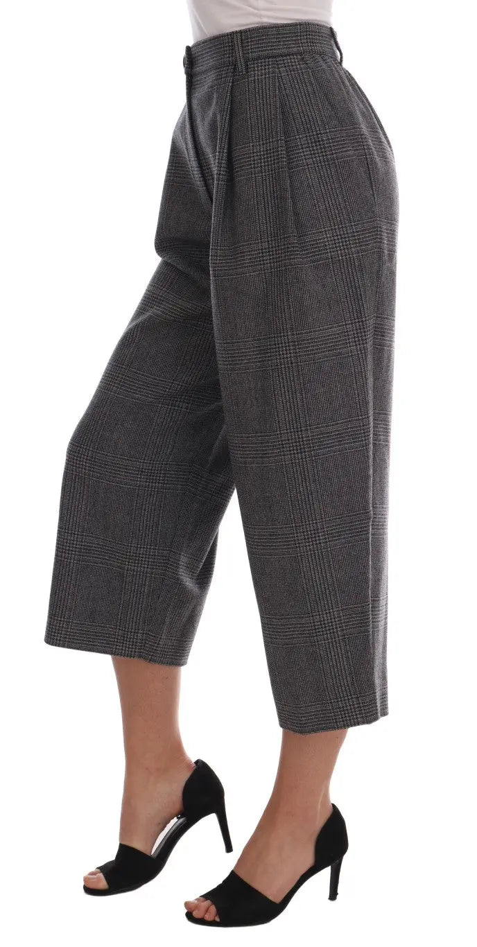 Dolce & Gabbana Gray Wool Capri Pants - Zeiniez
