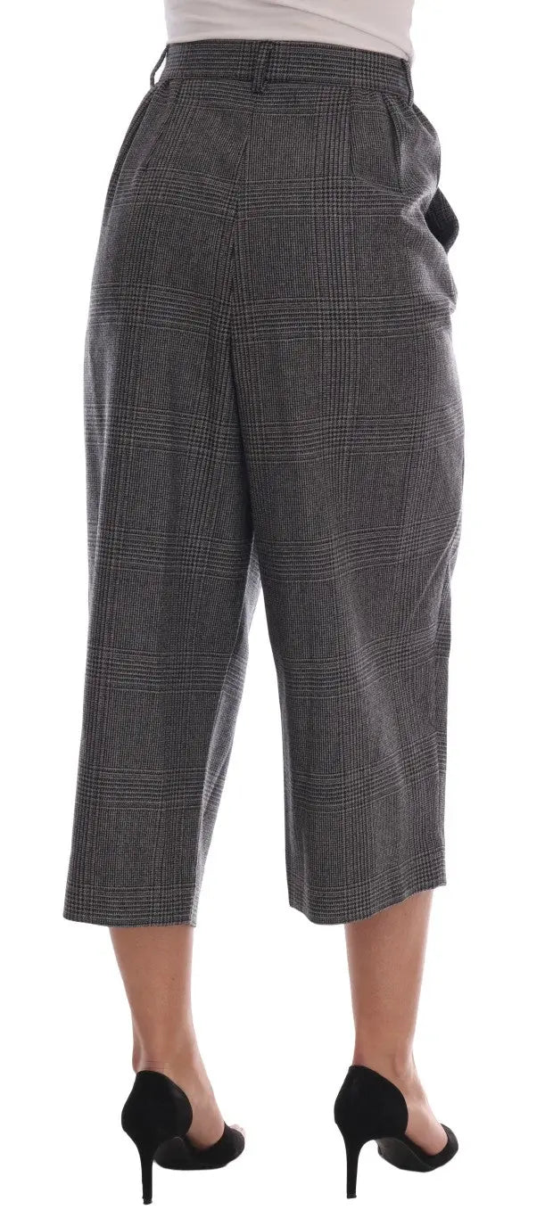 Dolce & Gabbana Gray Wool Capri Pants - Zeiniez