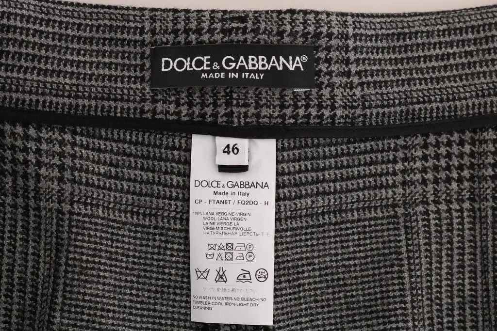 Dolce & Gabbana Gray Wool Capri Pants - Zeiniez