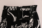 Dolce & Gabbana Black Tree Cotton Stretch Pants - Zeiniez