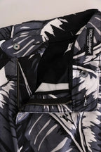 Dolce & Gabbana Gray Banana Leaf Cotton Pants - Zeiniez