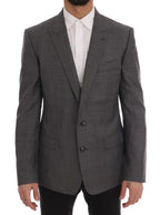 Dolce & Gabbana Gray Wool MARTINI Slim Blazer - Zeiniez