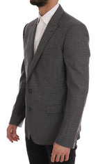 Dolce & Gabbana Gray Wool MARTINI Slim Blazer - Zeiniez