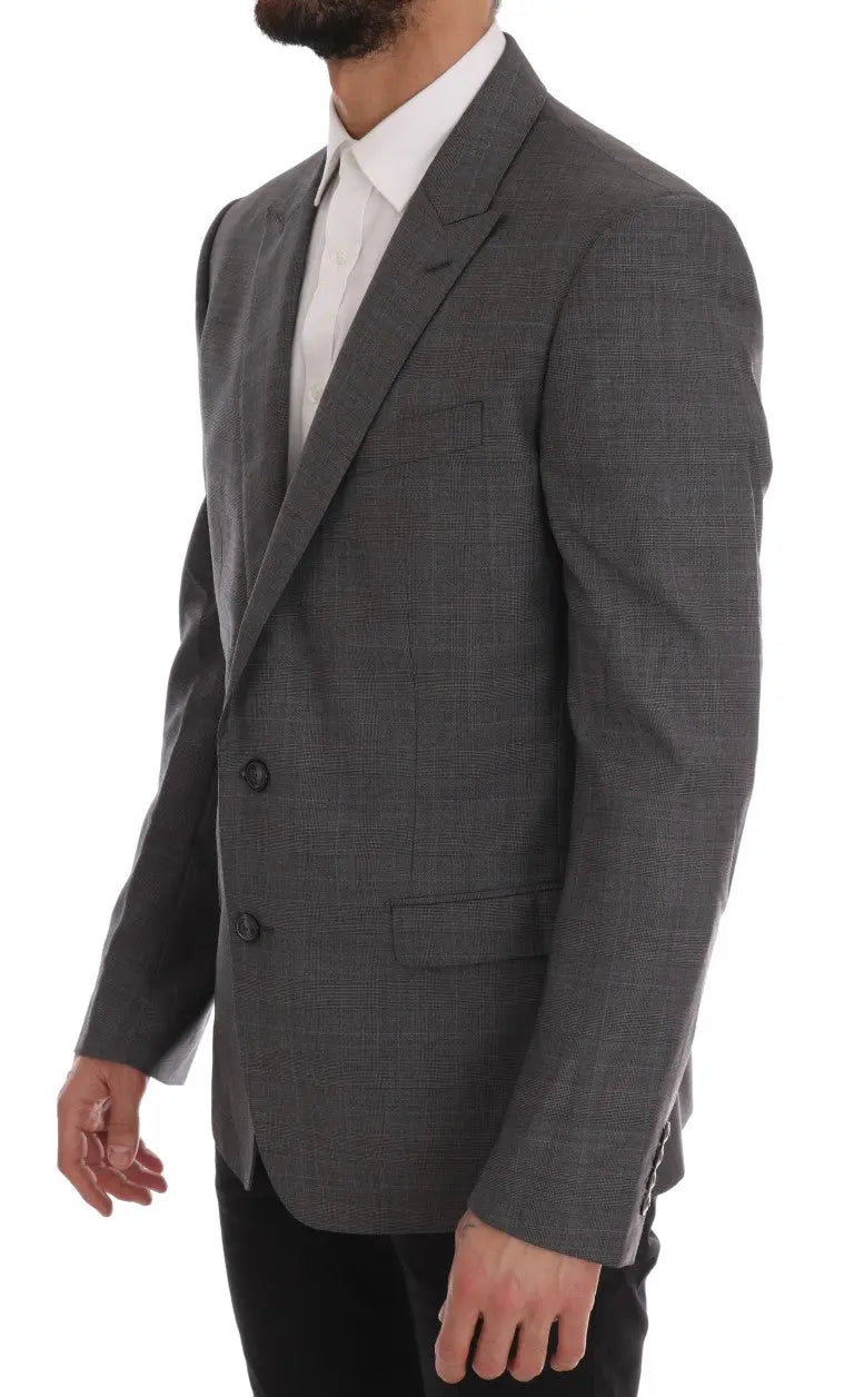 Dolce & Gabbana Gray Wool MARTINI Slim Blazer - Zeiniez