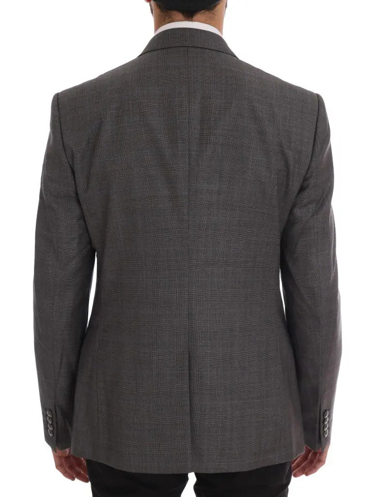 Dolce & Gabbana Gray Wool MARTINI Slim Blazer - Zeiniez