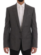 Dolce & Gabbana Gray Wool MARTINI Slim Blazer - Zeiniez