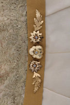 Dolce & Gabbana Gold Silk Crystal Embellished Dress - Zeiniez