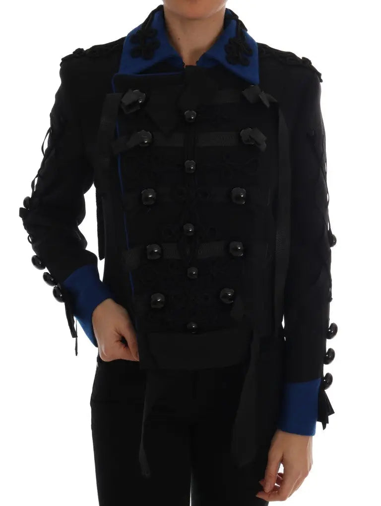 Dolce & Gabbana Black Wool Trench Jacket - Zeiniez