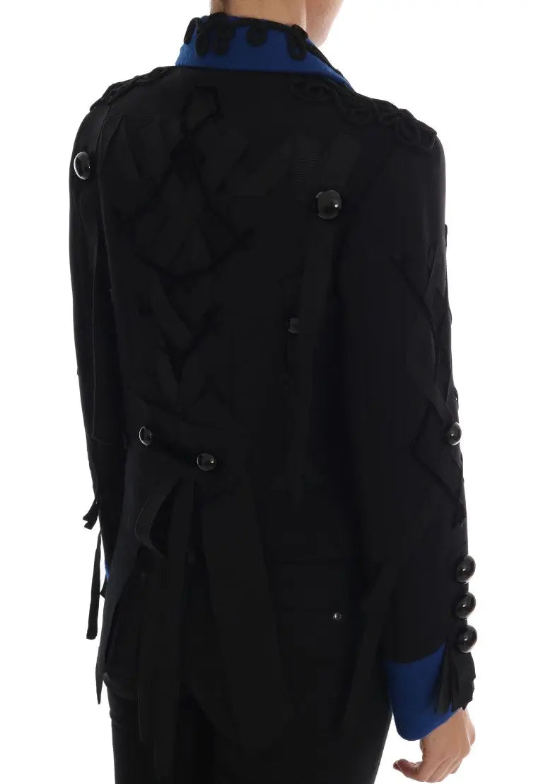 Dolce & Gabbana Black Wool Trench Jacket - Zeiniez