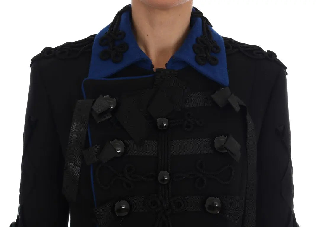 Dolce & Gabbana Black Wool Trench Jacket - Zeiniez