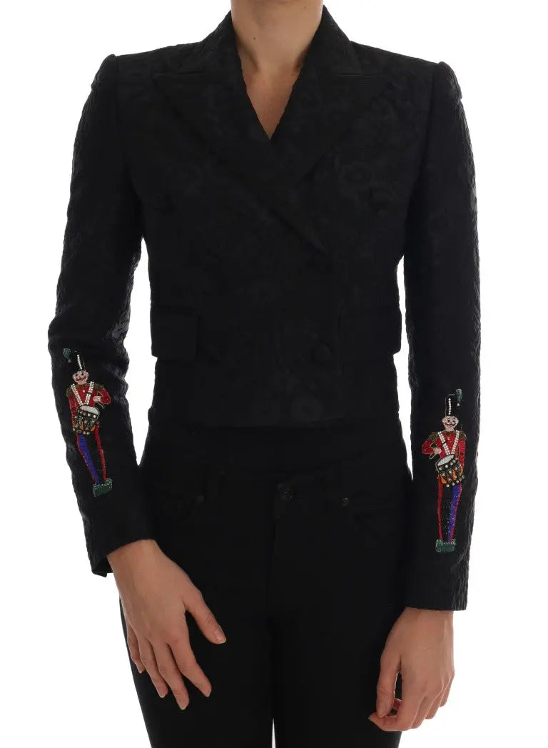Dolce & Gabbana Black Brocade Blazer Jacket - Zeiniez
