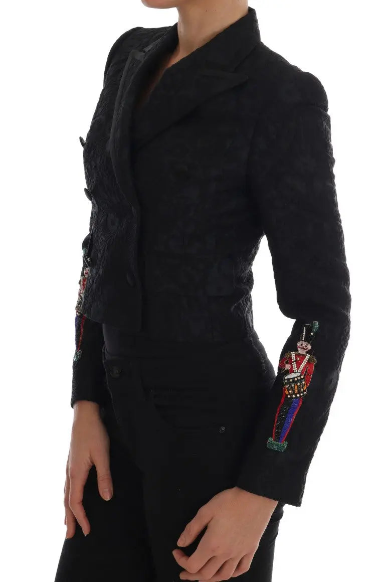 Dolce & Gabbana Black Brocade Blazer Jacket - Zeiniez