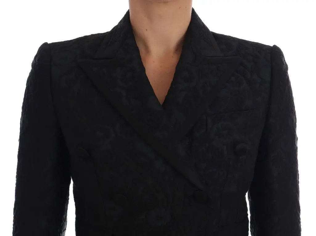 Dolce & Gabbana Black Brocade Blazer Jacket - Zeiniez
