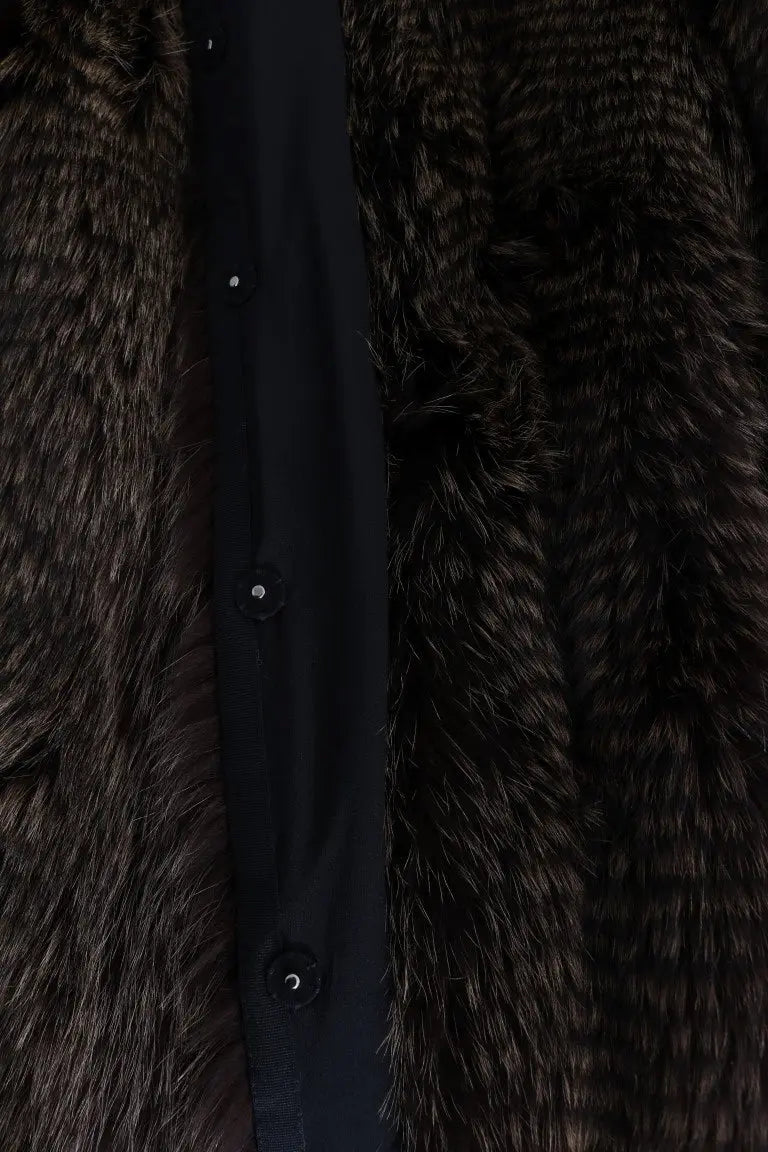 Dolce & Gabbana Brown Raccoon Fur Coat Jacket - Zeiniez