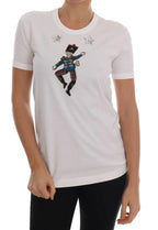 Dolce & Gabbana White Cotton Fairy Tale T-Shirt - Zeiniez