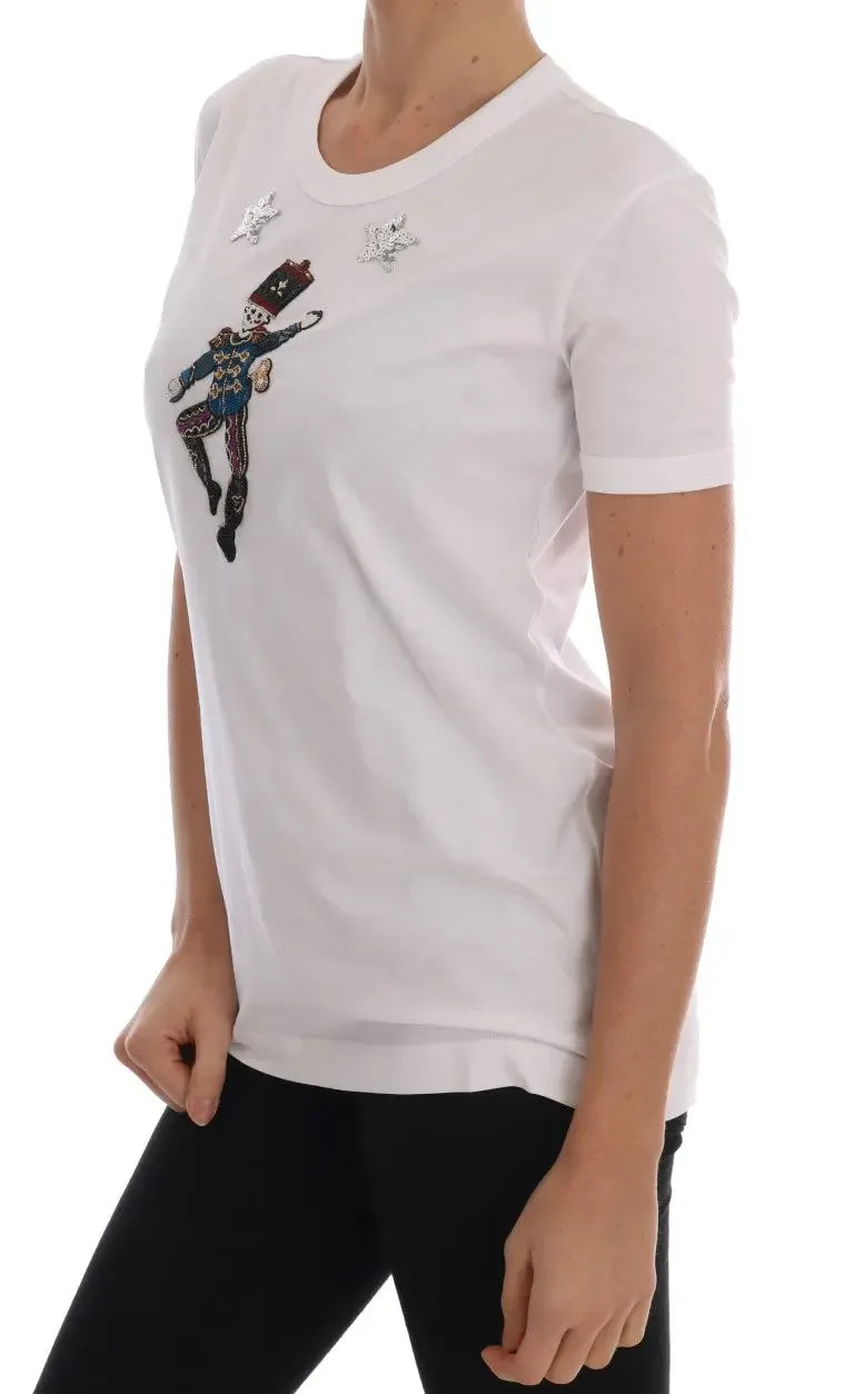 Dolce & Gabbana White Cotton Fairy Tale T-Shirt - Zeiniez