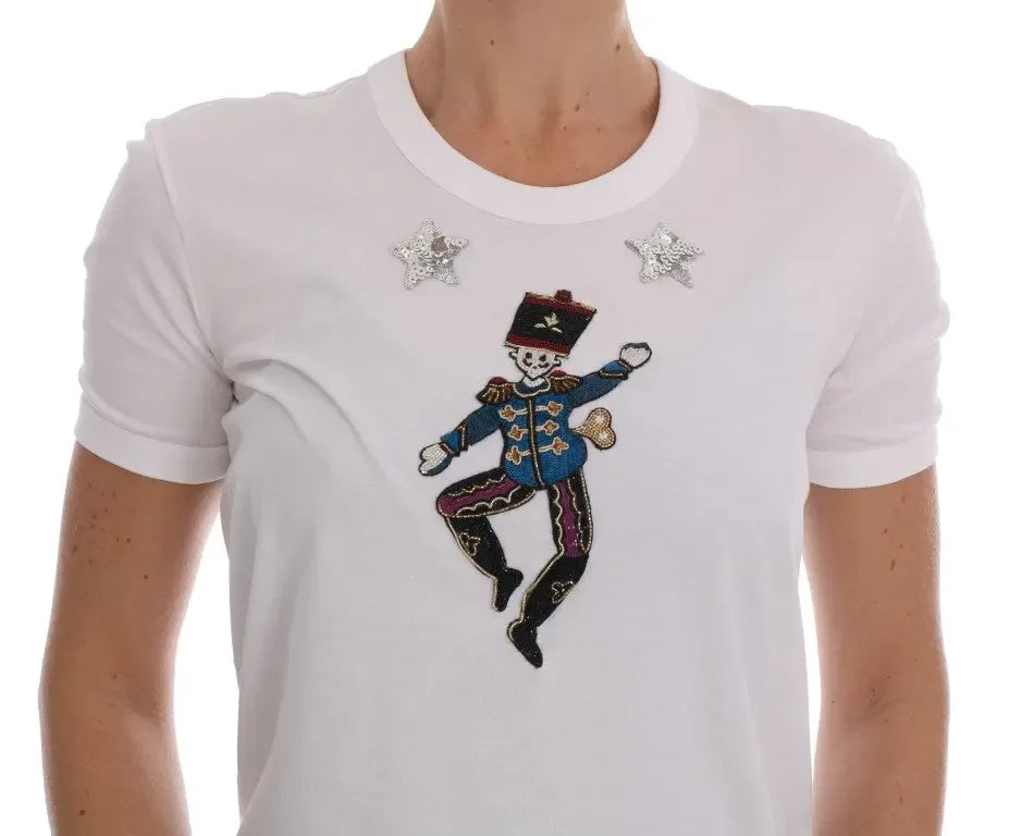 Dolce & Gabbana White Cotton Fairy Tale T-Shirt - Zeiniez