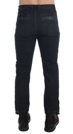 Costume National Blue Cotton Slim Pants Denim Jeans - Zeiniez