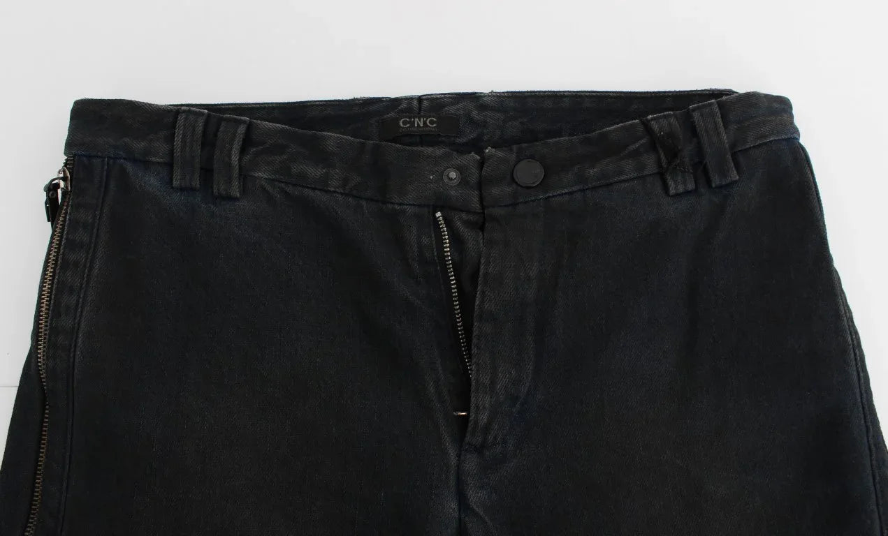 Costume National Blue Cotton Slim Pants Denim Jeans - Zeiniez