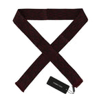 Dolce & Gabbana Bordeaux Silk Crown Chili Scarf - Zeiniez