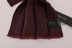 Dolce & Gabbana Bordeaux Silk Crown Chili Scarf - Zeiniez