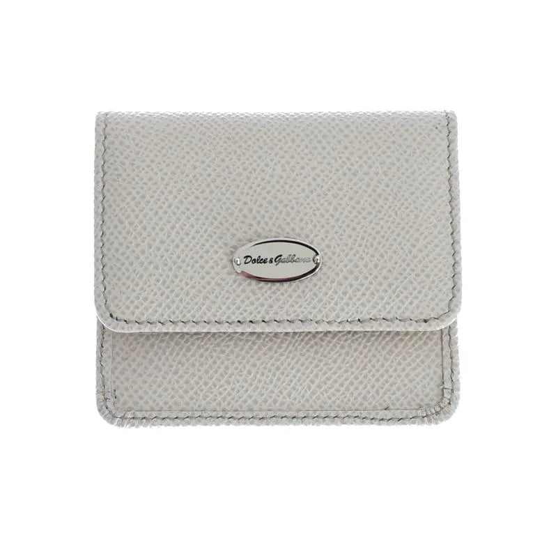 Dolce & Gabbana White Dauphine Leather Case Wallet - Zeiniez