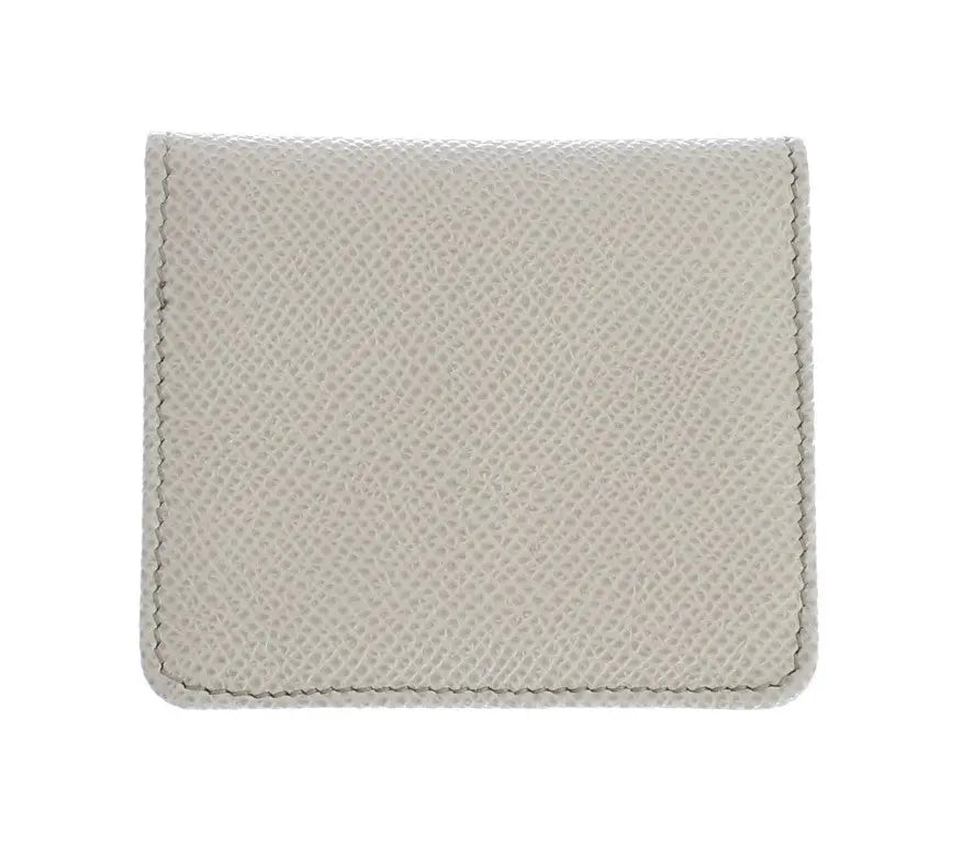 Dolce & Gabbana White Dauphine Leather Case Wallet - Zeiniez