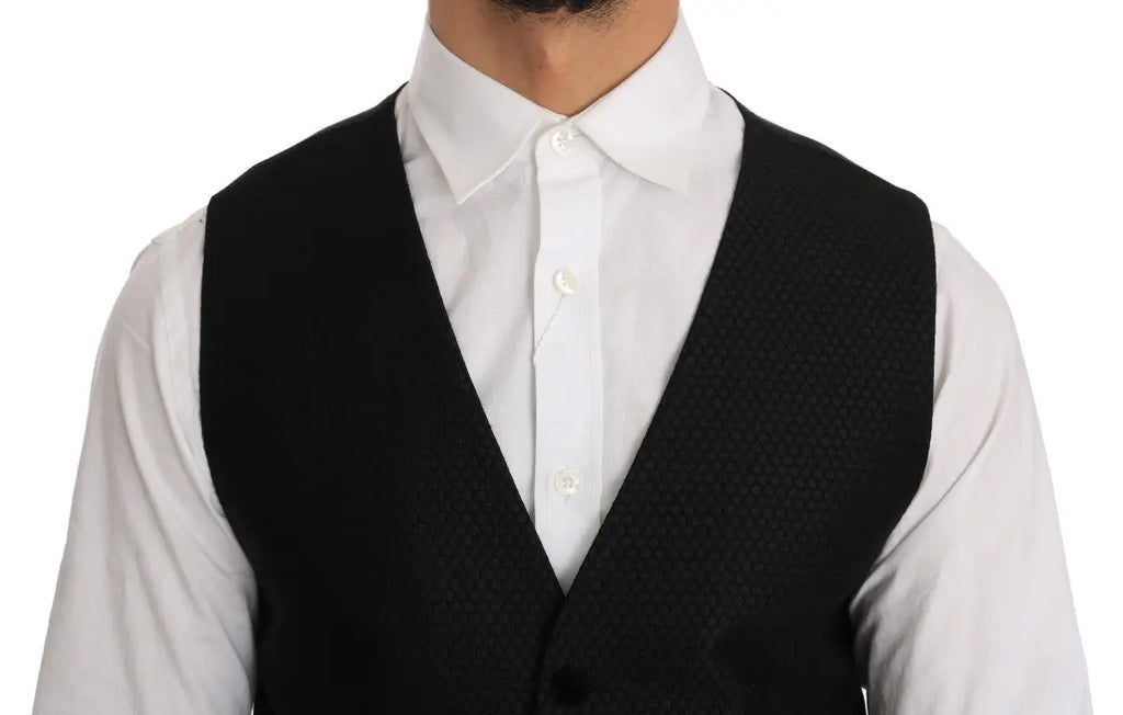 Dolce & Gabbana Black Polka Dot Pattern Vest - Zeiniez
