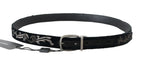 Dolce & Gabbana Black Cotton Royal Bee Embroidery Belt - Zeiniez