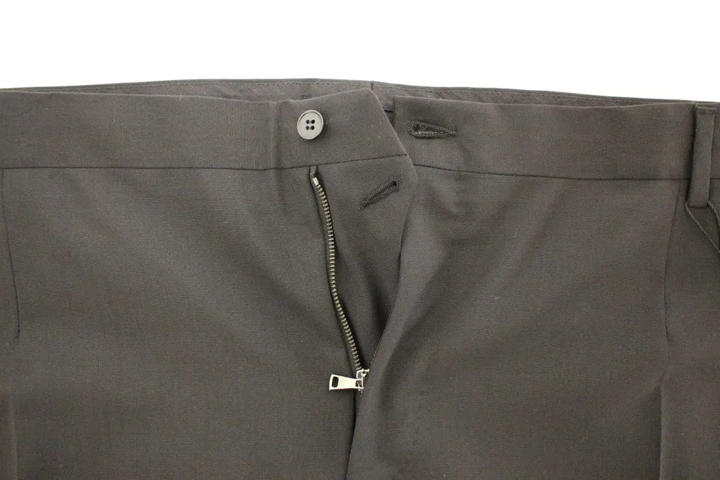 Dolce & Gabbana Black Wool Stretch Pleated Pants Dolce & Gabbana