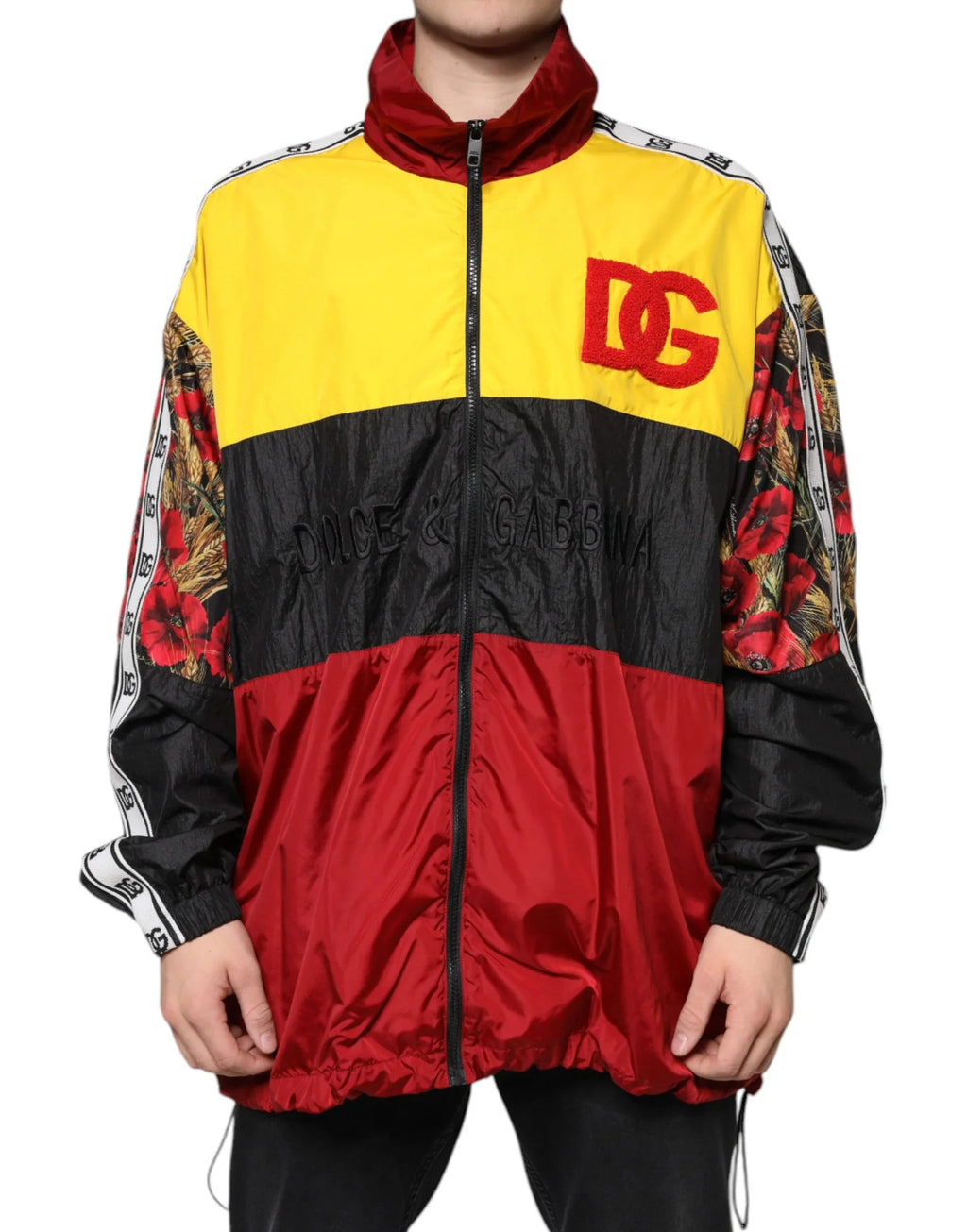 Dolce & Gabbana Multicolor Patchwork Men Full Zip Sweater - Zeiniez