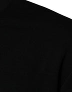 Versace Black Medusa Embroidery Crew Neck Pullover Sweater - Zeiniez