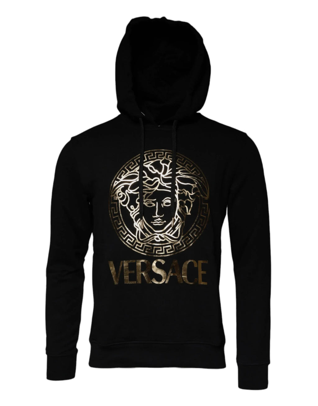 Versace Black Medusa Cotton Hoodie Pullover Sweatshirt Sweater - Zeiniez