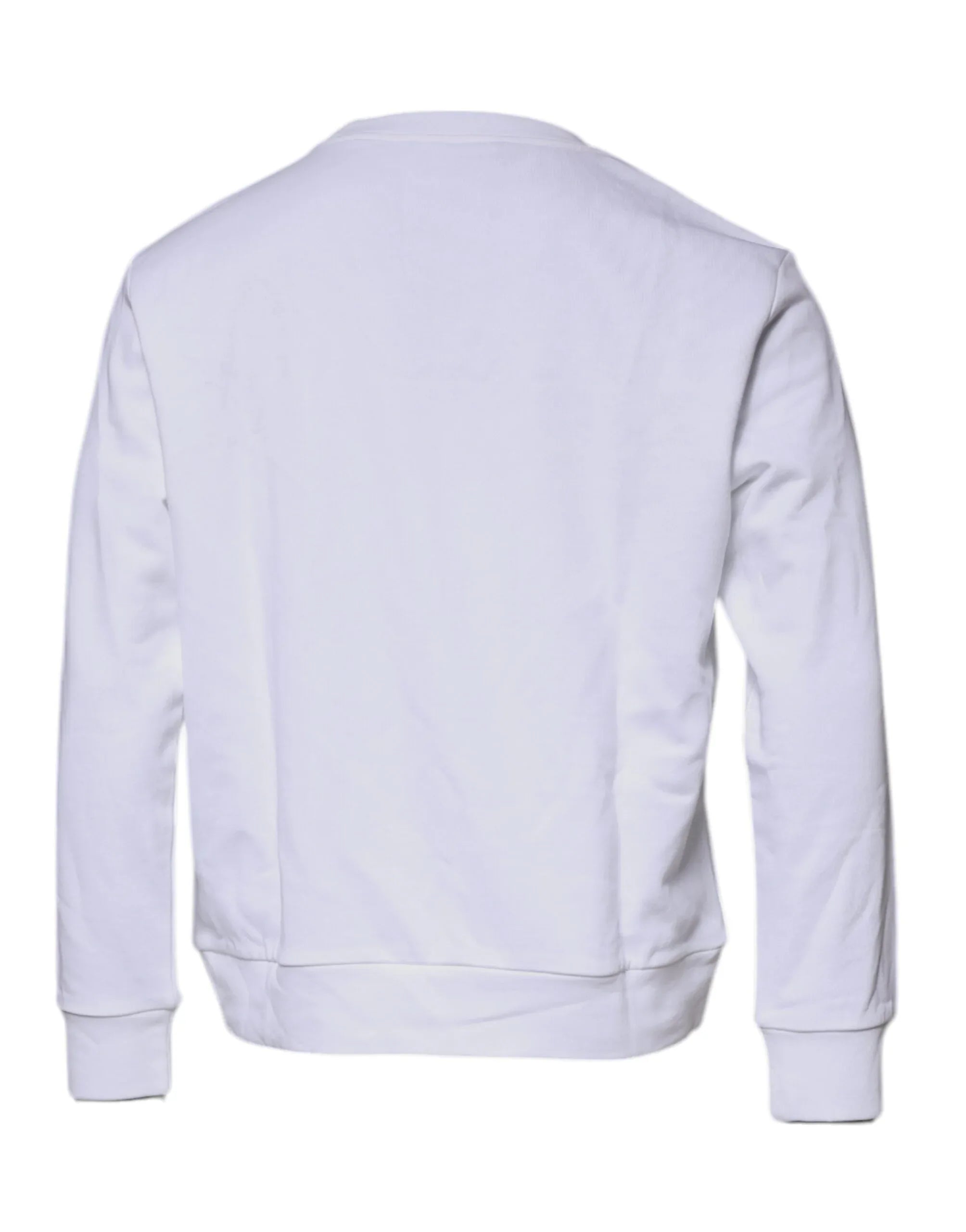 Versace White Medusa Embroidery Crew Neck Pullover Sweater - Zeiniez