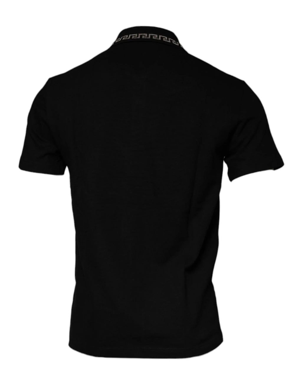 Versace Black Viscose Collared Polo Short Sleeves T-shirt - Zeiniez