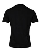 Versace Black Medusa Print Cotton Crew Neck T-shirt - Zeiniez