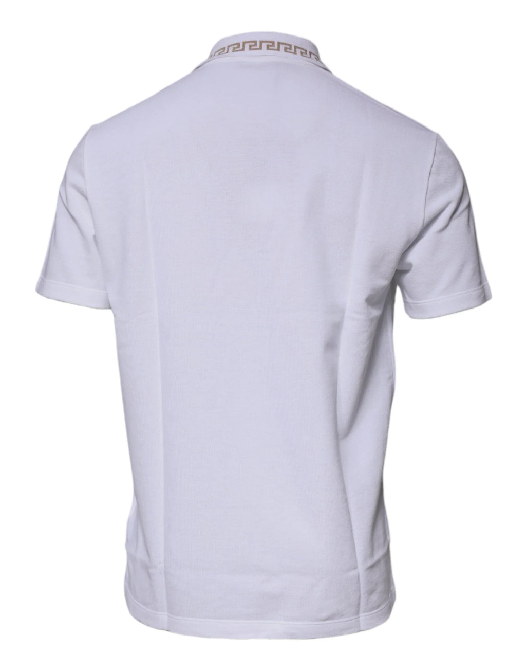 Versace White Viscose Collared Men Polo Short Sleeves T-shirt - Zeiniez