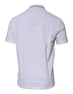 Versace White Viscose Collared Men Polo Short Sleeves T-shirt - Zeiniez