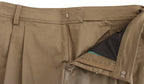 GF Ferre Green Cotton Stretch Comfort Fit Pants - Zeiniez