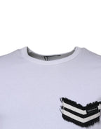 Dolce & Gabbana White Stripes Crew Neck Short Sleeves T-shirt - Zeiniez