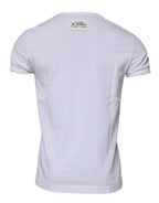 Dolce & Gabbana White Stripes Crew Neck Short Sleeves T-shirt - Zeiniez