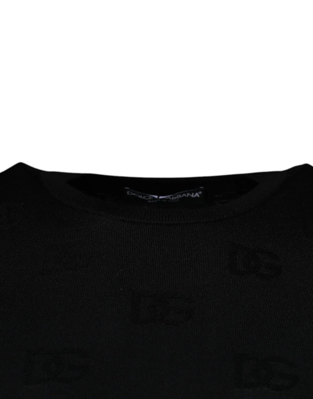 Dolce & Gabbana Black Silk Round Neck Sleeveless T-shirt - Zeiniez