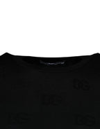 Dolce & Gabbana Black Silk Round Neck Sleeveless T-shirt - Zeiniez
