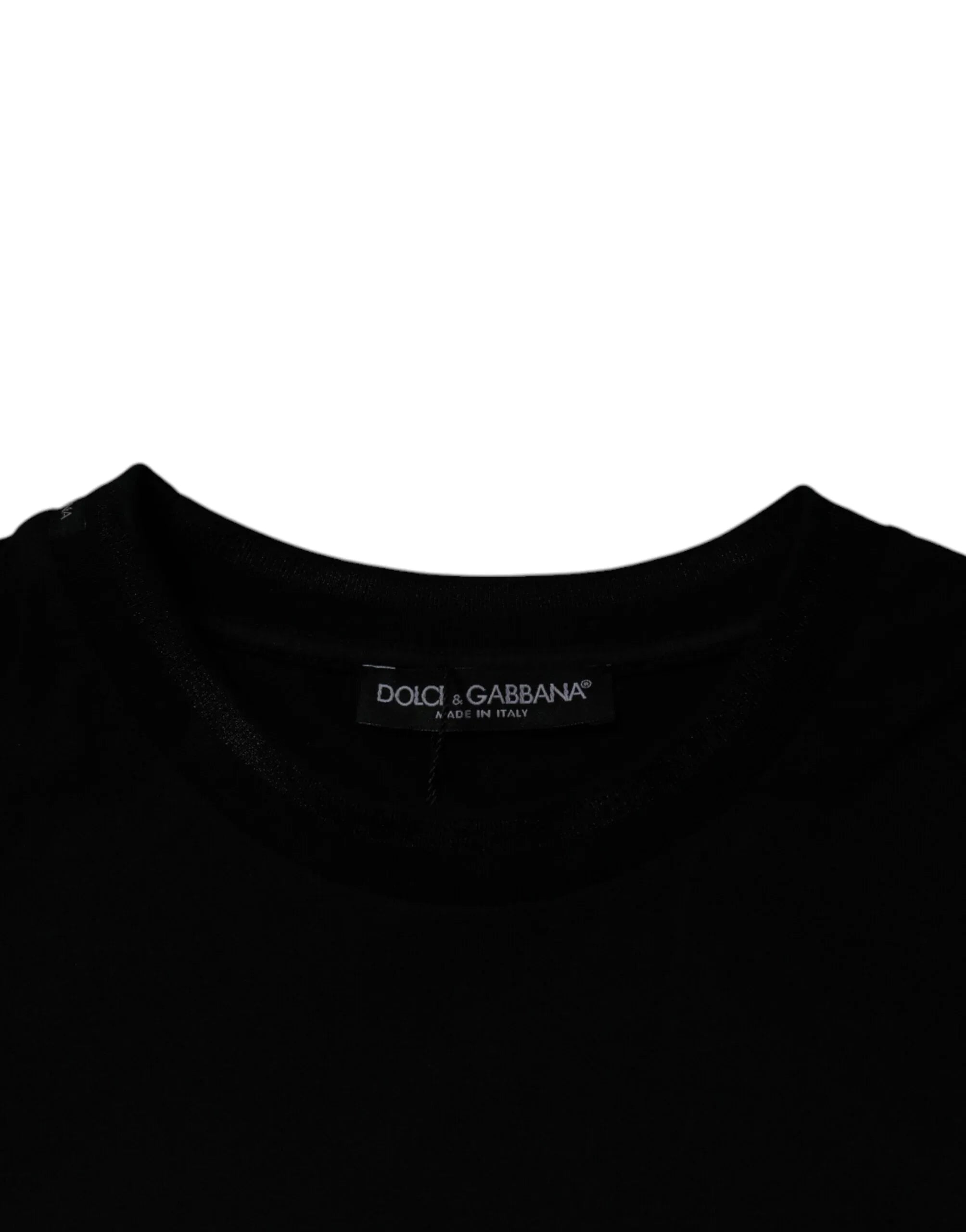 Dolce & Gabbana Black Crew Neck Short Sleeve T-shirt - Zeiniez